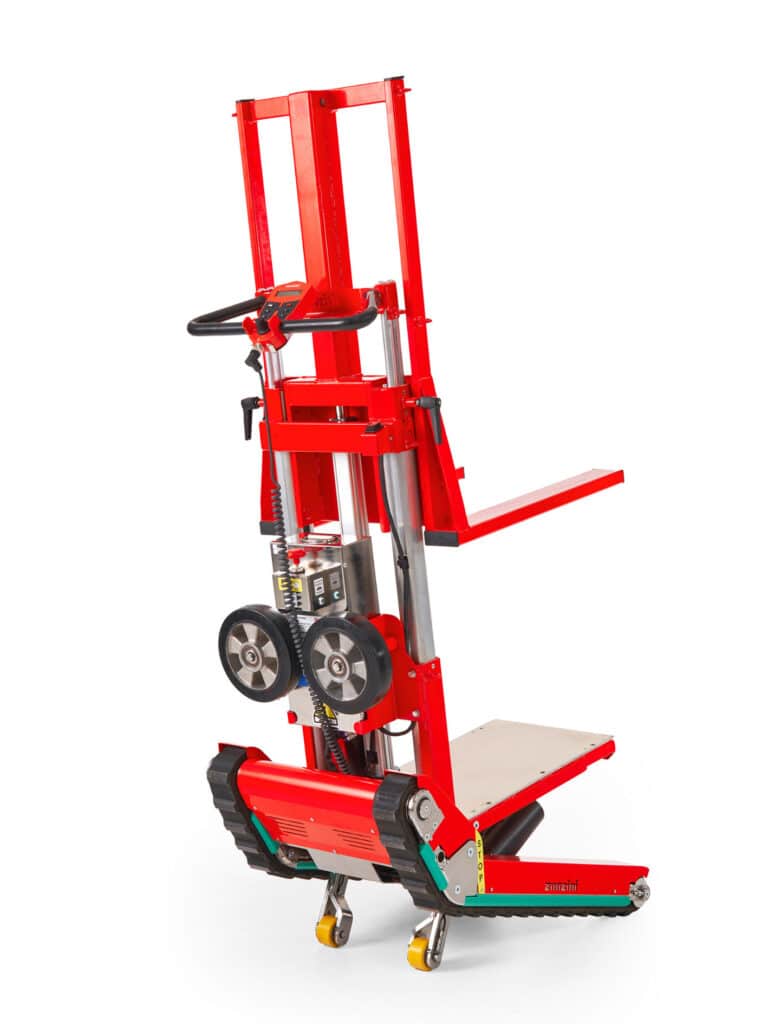 Gabelstapler, Arbeitsbühne, Treppensteiger, Sackkarre, Service München Linde, Manitou, Zonzini News, domino lift stabilisiertes bis 400 kg