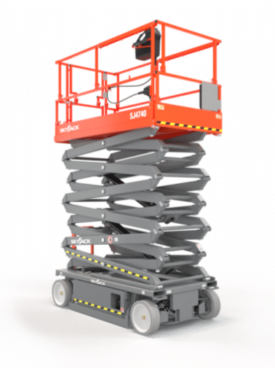 Gabelstapler, Arbeitsbühne, Treppensteiger, Sackkarre, Service München Linde, Manitou, Zonzini News, 14 m Elektro Scherenbühne Skyjack SJIII 4740