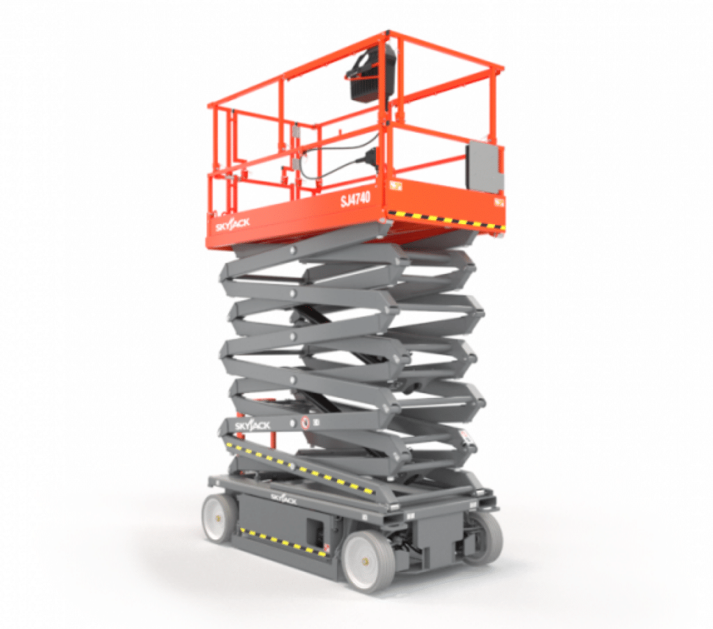 Gabelstapler, Arbeitsbühne, Treppensteiger, Sackkarre, Service München Linde, Manitou, Zonzini News, 14 m Elektro Scherenbühne Skyjack SJIII 4740