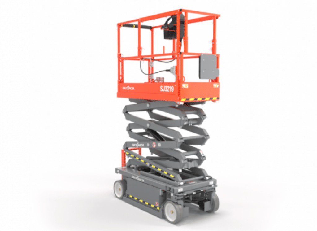 Gabelstapler, Arbeitsbühne, Treppensteiger, Sackkarre, Service München Linde, Manitou, Zonzini News, 8 m Elektro Scherenbühne Skyjack SJIII 3215/19